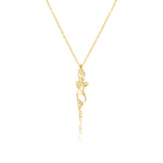 925 Sterling Silver Birth Flower Name Necklace