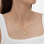 925 Sterling Silver Hexagon Initial Necklace