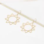 925 Sterling Silver Hoop Sun Earring