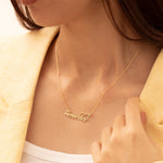 925 Sterling Silver Name With Heart Necklace