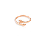 925 Sterling Silver Wrap Adjustable Arrow Ring