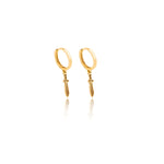 925 Sterling Silver Hoop Blade Earrings