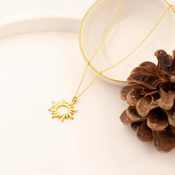 925 Sterling Silver Sun Necklace