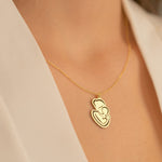 925 Sterling Silver Mother And Child Necklace