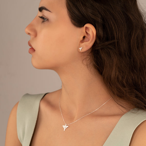 925 Sterling Silver Firefly Studs
