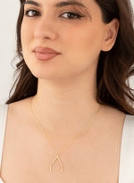 925 Sterling Silver Wishbone Ring Holder Necklace