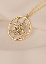 925 Sterling Silver Fibonacci Golden Ratio Necklace