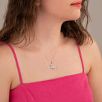 925 Sterling Silver Multi Color Enamel Rabbit Necklace