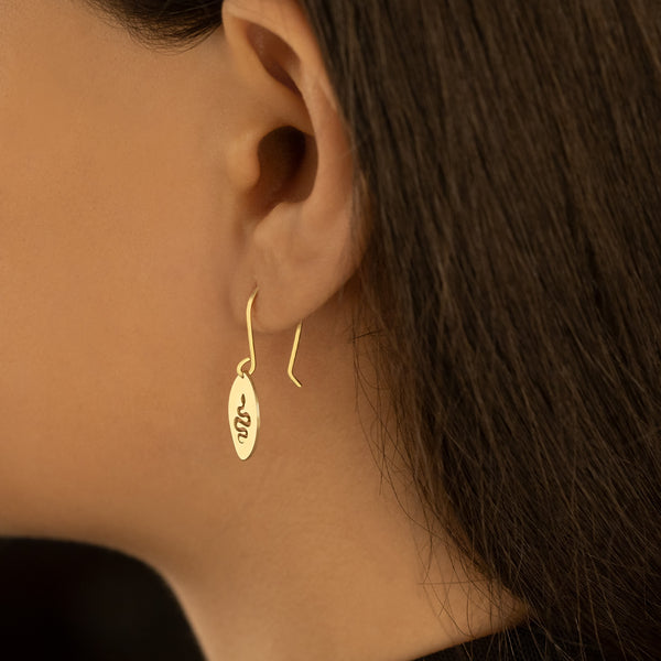 925 Sterling Silver Snake Dangle & Drop Earrings