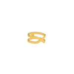 925 Sterling Silver Double X Ring