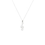 925 Sterling Silver G Clef Necklace