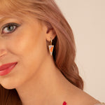 925 Sterling Silver Triangle Earrings