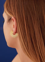 925 Sterling Silver Sunburst Earrings