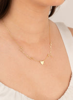 925 Sterling Silver Heart And Two Name Necklace