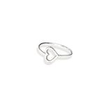 925 Sterling Silver Içi Boş Heart Ring