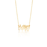 925 Sterling Silver Hand Signal Sign Language Necklace