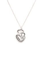 925 Sterling Silver Mother And Child Necklace