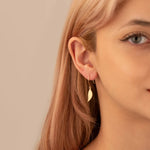 925 Sterling Silver Leaf Earrings 317