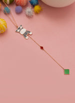 925 Sterling Silver Enamel Dog Necklace