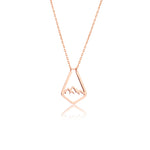 925 Sterling Silver Mountain Ring Holder Necklace