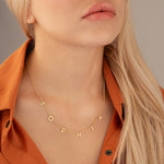 925 Sterling Silver Personalised Initial Name Necklace 50 Force Chain (Halley)