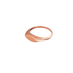 925 Sterling Silver Slim Bar Ring Önü Plaka Ring
