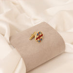 925 Sterling Silver England Flag Cufflinks Round
