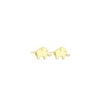 925 Sterling Silver Tiny Baby Elephant Earrings
