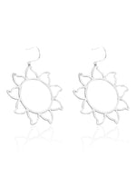925 Sterling Silver Hoop Sun Earring