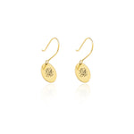 925 Sterling Silver Oval Initial Earrings