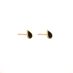 925 Sterling Silver Black Drop Studs