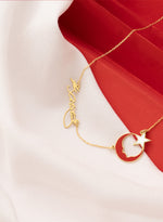 925 Sterling Silver K.Atatürk Atatürk Silüetli Crescent & Star