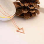 925 Sterling Silver Ters Üçgen Necklace