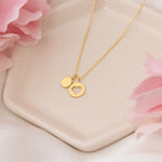 925 Sterling Silver Minimalist Heart And Coin Necklace
