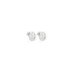 925 Sterling Silver Heart Eyes Emoji Studs