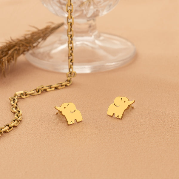 925 Sterling Silver Baby Elephant Studs
