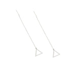 925 Sterling Silver Threader Triangle Chain Earrings