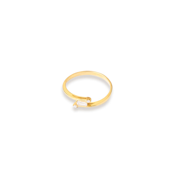 925 Sterling Silver Baguette Cut Cubic Zirconia Ring