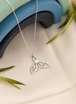 925 Sterling Silver Whale Tail Necklace