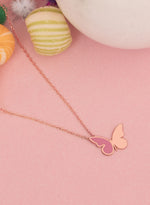 925 Sterling Silver Butterfly Enamel Necklace