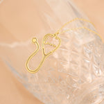 925 Sterling Silver Stethoscope Name Necklace