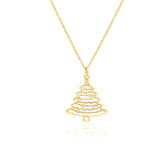 925 Sterling Silver Christmas Tree Necklace