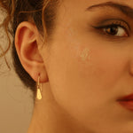 Tie Shape Silver Earrings