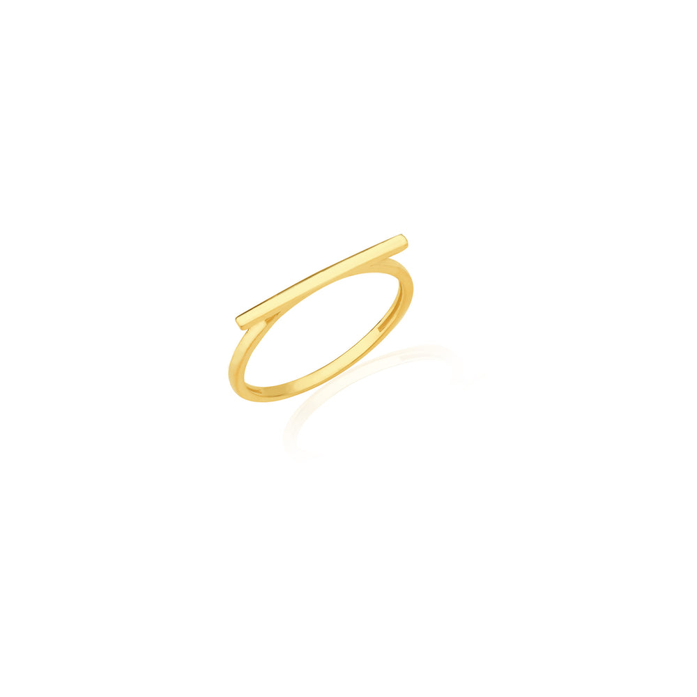 925 Sterling Silver Üstü Düz Bar Ring