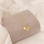 925 Sterling Silver Minimalist Heart And Coin Necklace