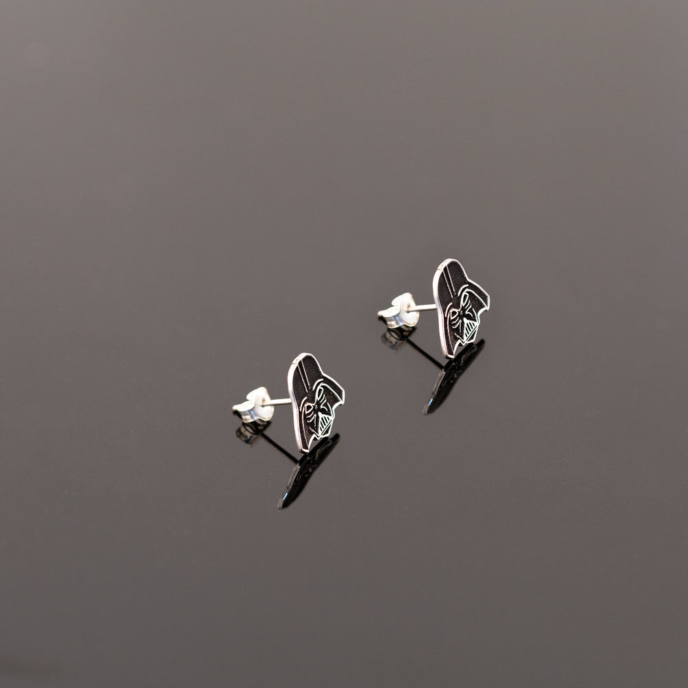 925 Sterling Silver Darth Vader Earrings