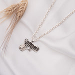 925 Sterling Silver Bold Force Chain Pistol Necklace