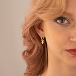 925 Sterling Silver Enamel Playboy Bunny Earring