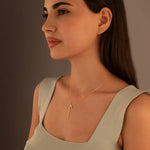 925 Sterling Silver Vertical Name Tiny Necklace