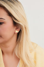 925 Sterling Silver Gold Fish Stud Earrings